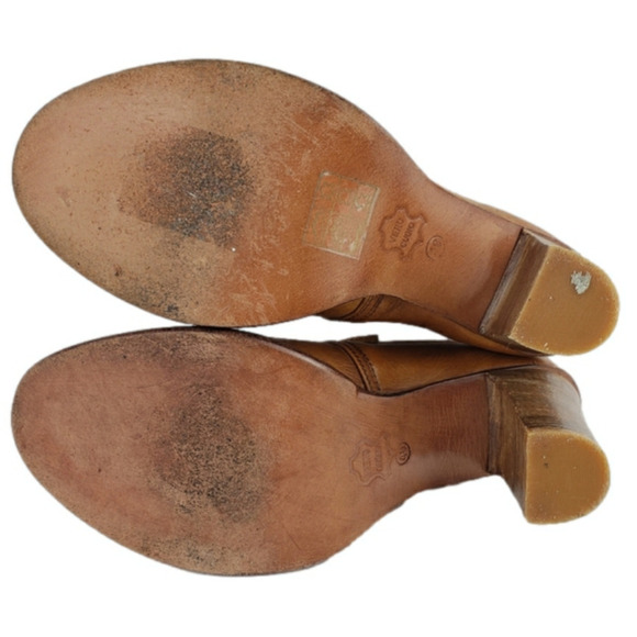 Antik Batik Leather Ankle Boots Sz 40 Fennec Caramel Western Coasta Cowgirl - Picture 15 of 15